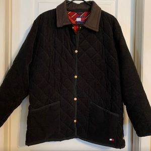 Men’s Quilted corduroy Tommy Hilfiger snap button jacket